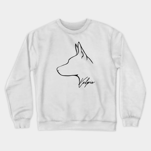 Proud Australian Kelpie profile dog lover gift Crewneck Sweatshirt by wilsigns